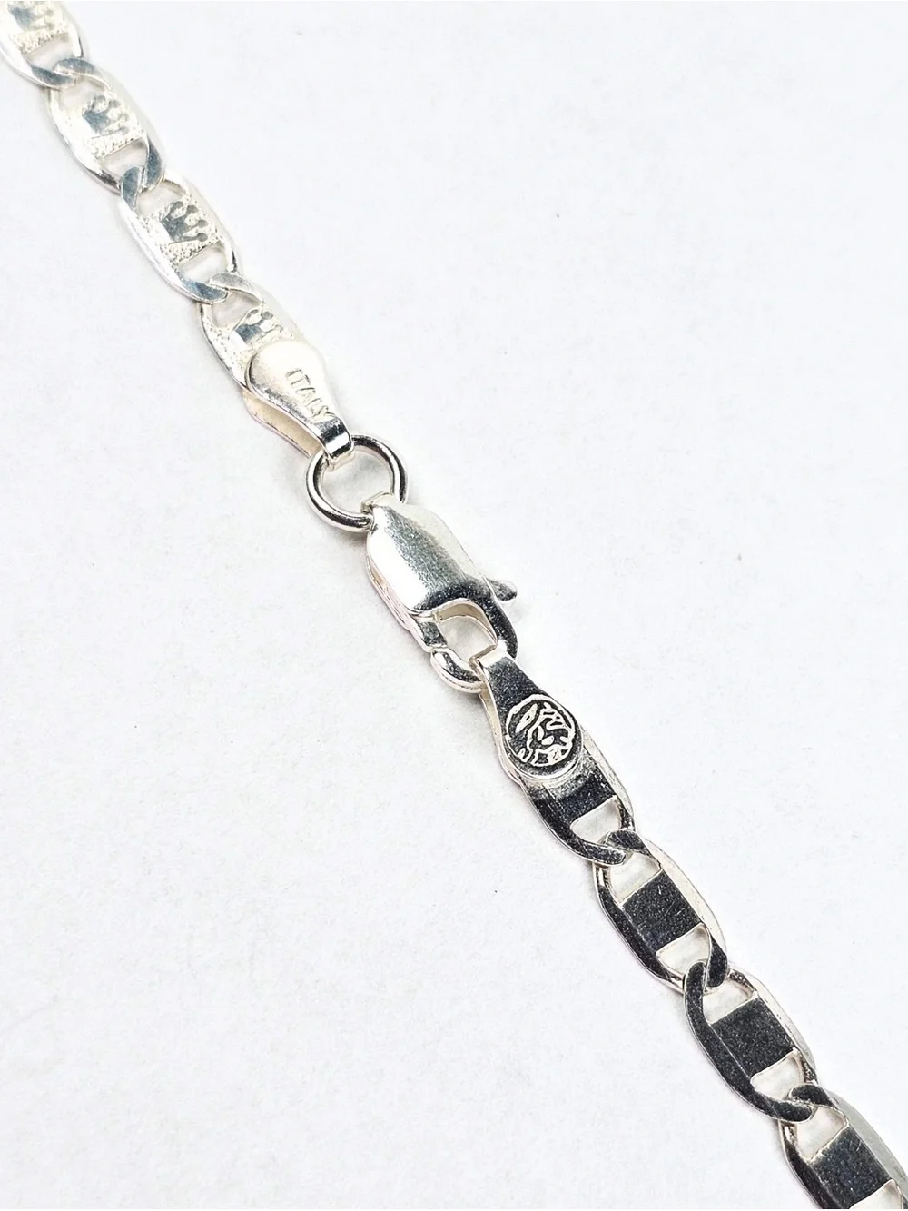 Mariner Chain 3.8mm Rolex Crown Design Men’s 925 Sterling Silver 60cm